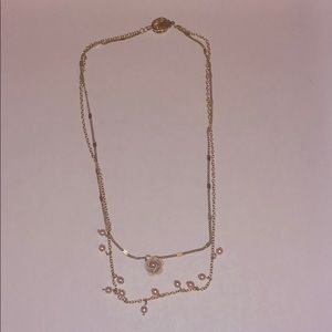 Lauren Conrad gold rose necklace.